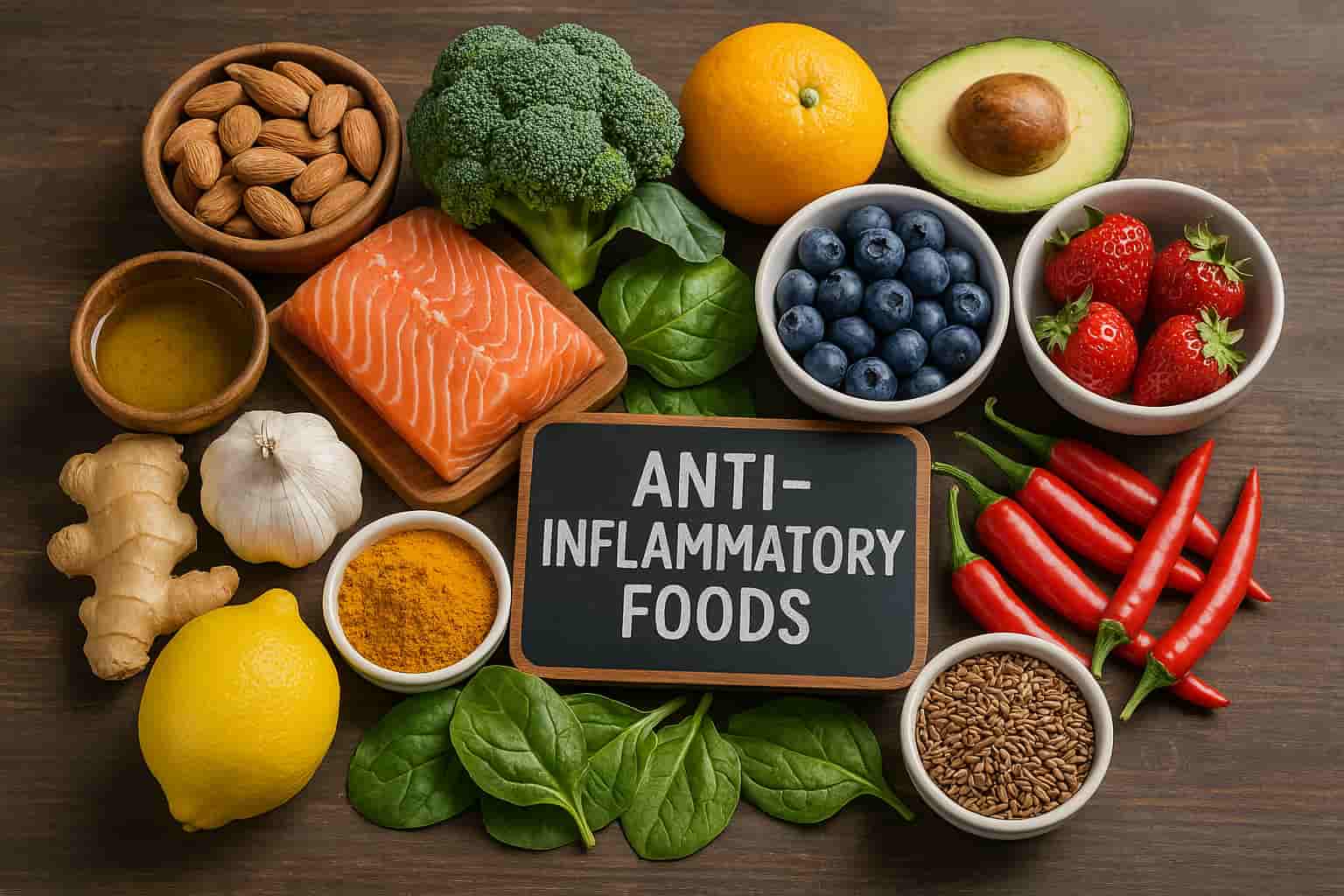 Variety of anti-inflammatory foods