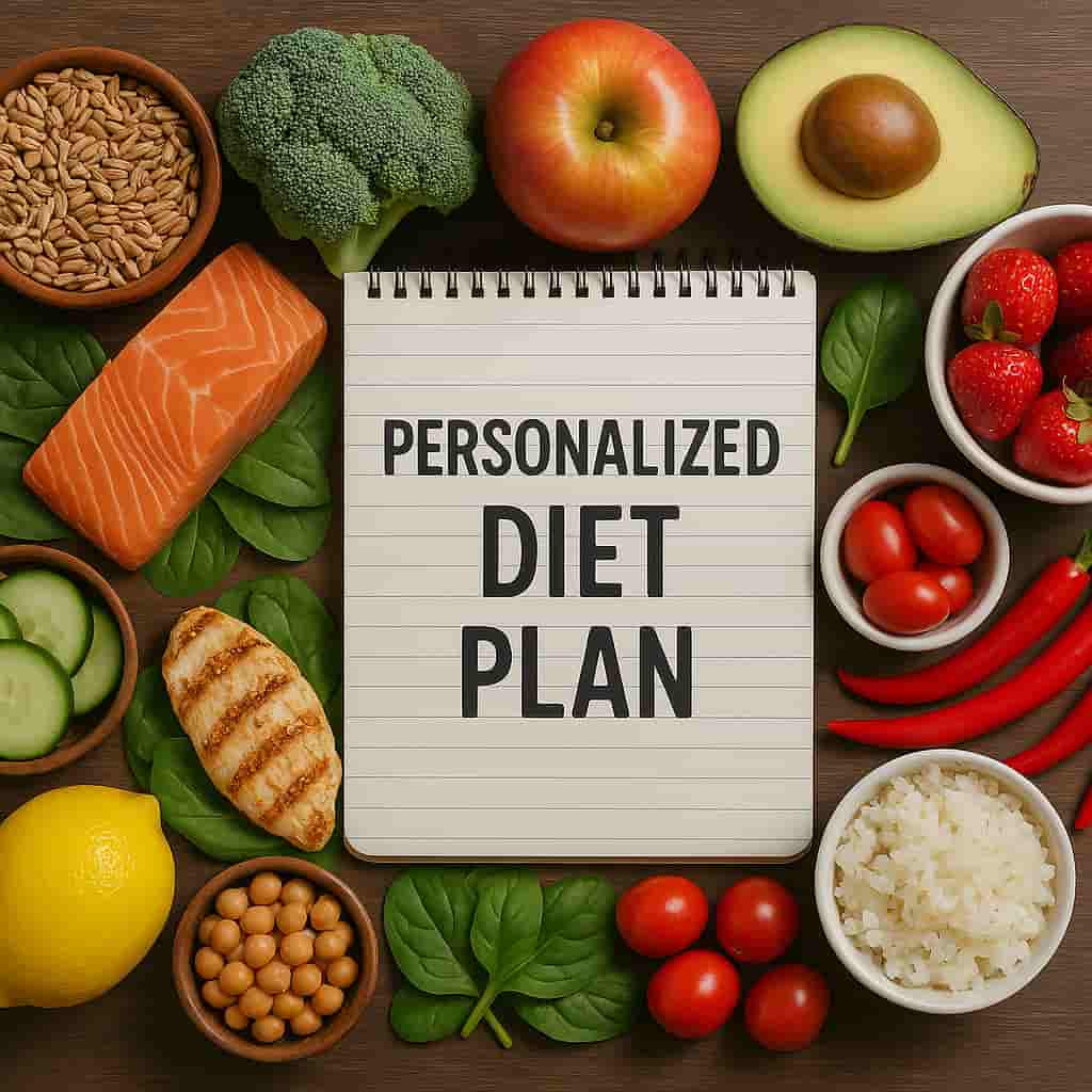 Personalized diet plan with varied foods