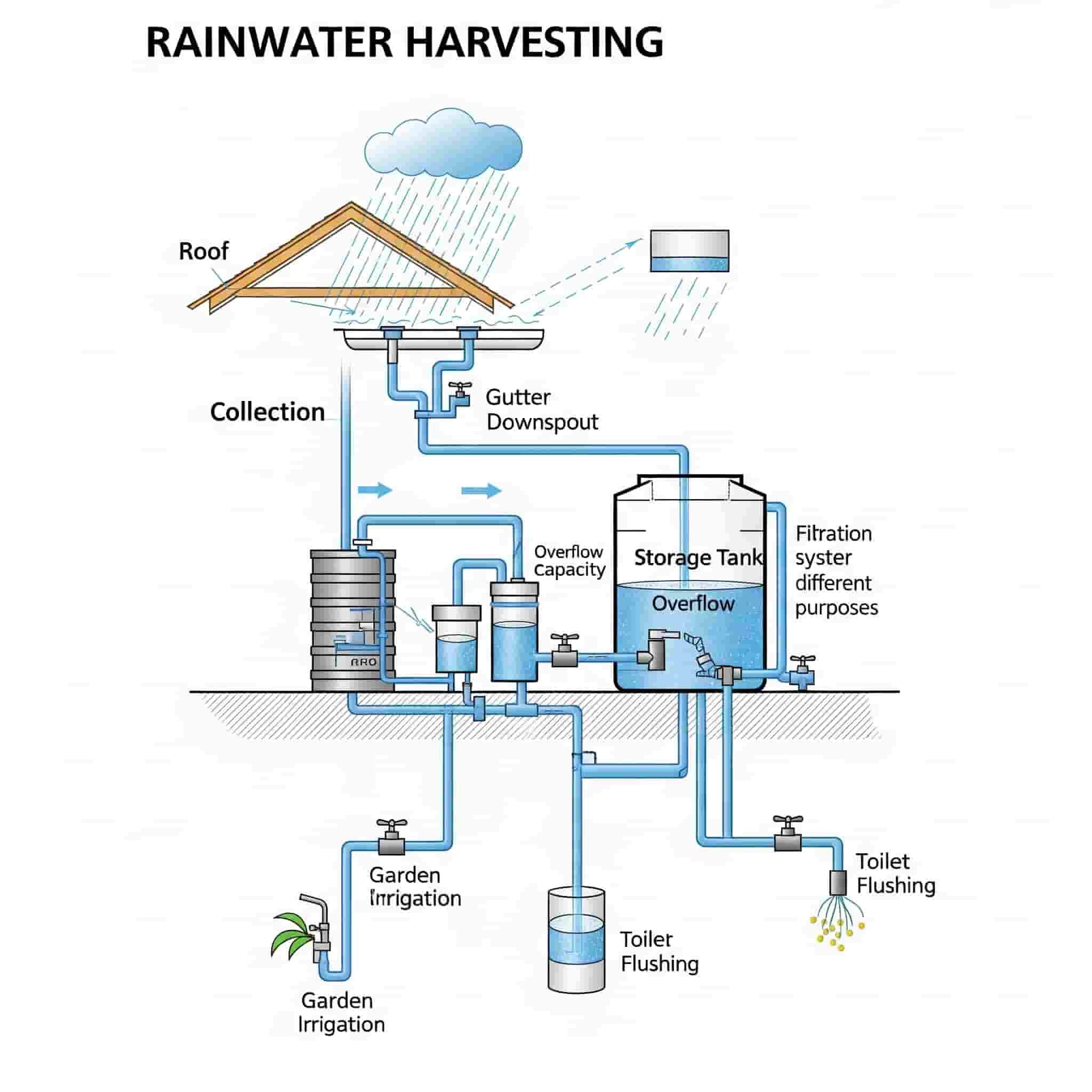 Rainwater Harvesting System Diagram