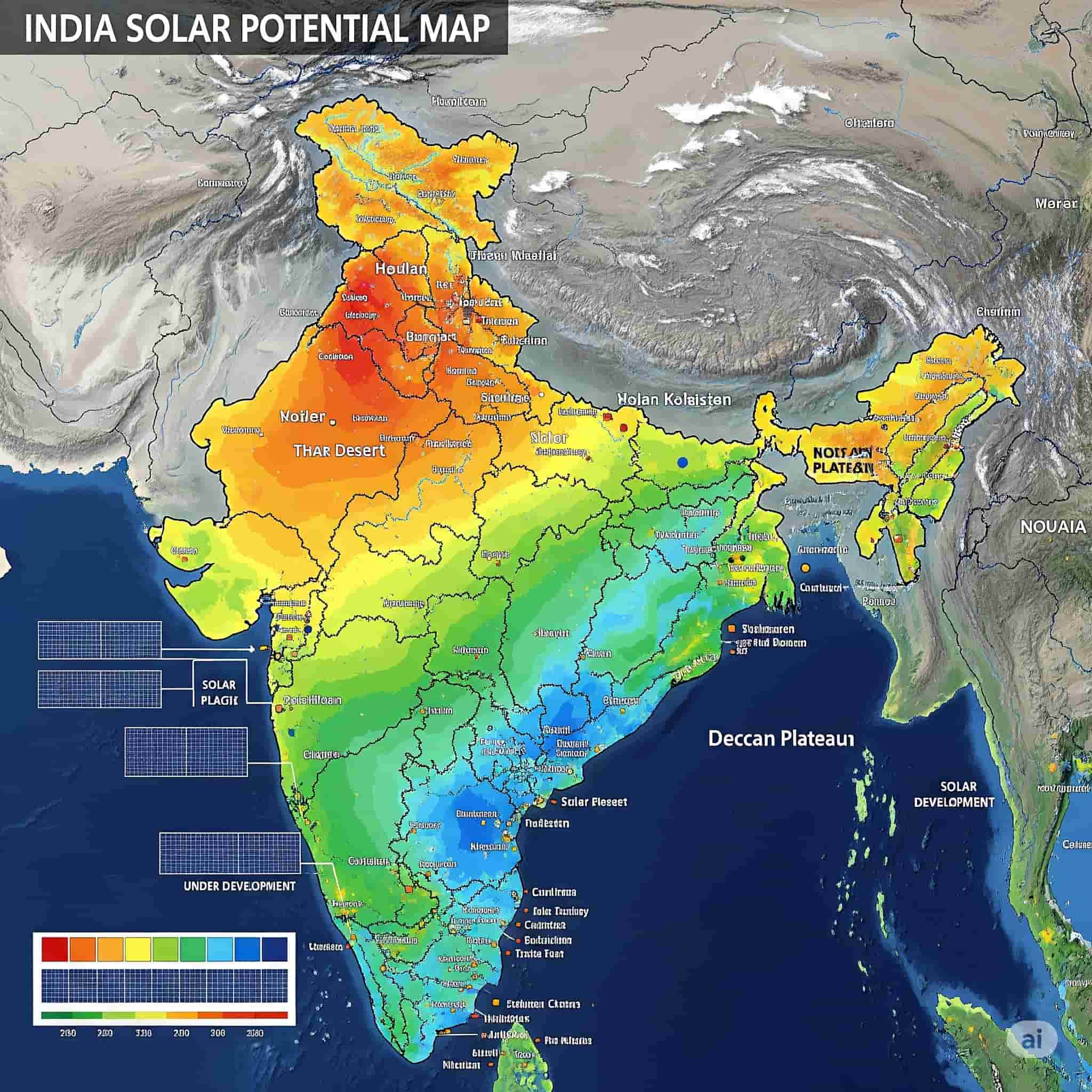 India Solar Potential Map